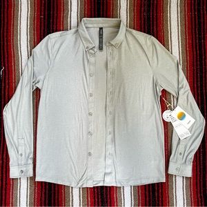 Vuori Strato Long Sleeve Buttondown- Platinum Heather 🏔